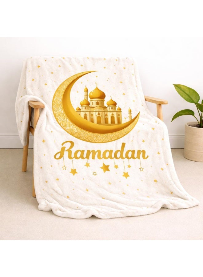 سنوز بطانيه رمضانية خفيفه وجهين 130 * 180 سم، تصميم هلال - Image 4